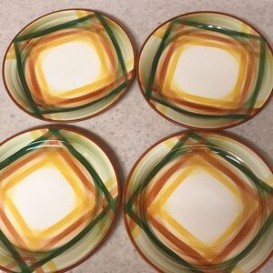 Vernonware Hand Painted Vintage Plates Set of 4